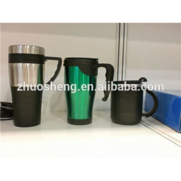 2015 hot product BPA free insulated double wall paper insert stainless steel inner plastic outer custom mug, sublimation mug